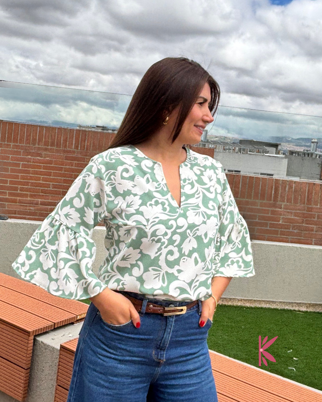 Blusa Manga Larga Lino - Manga Bolero