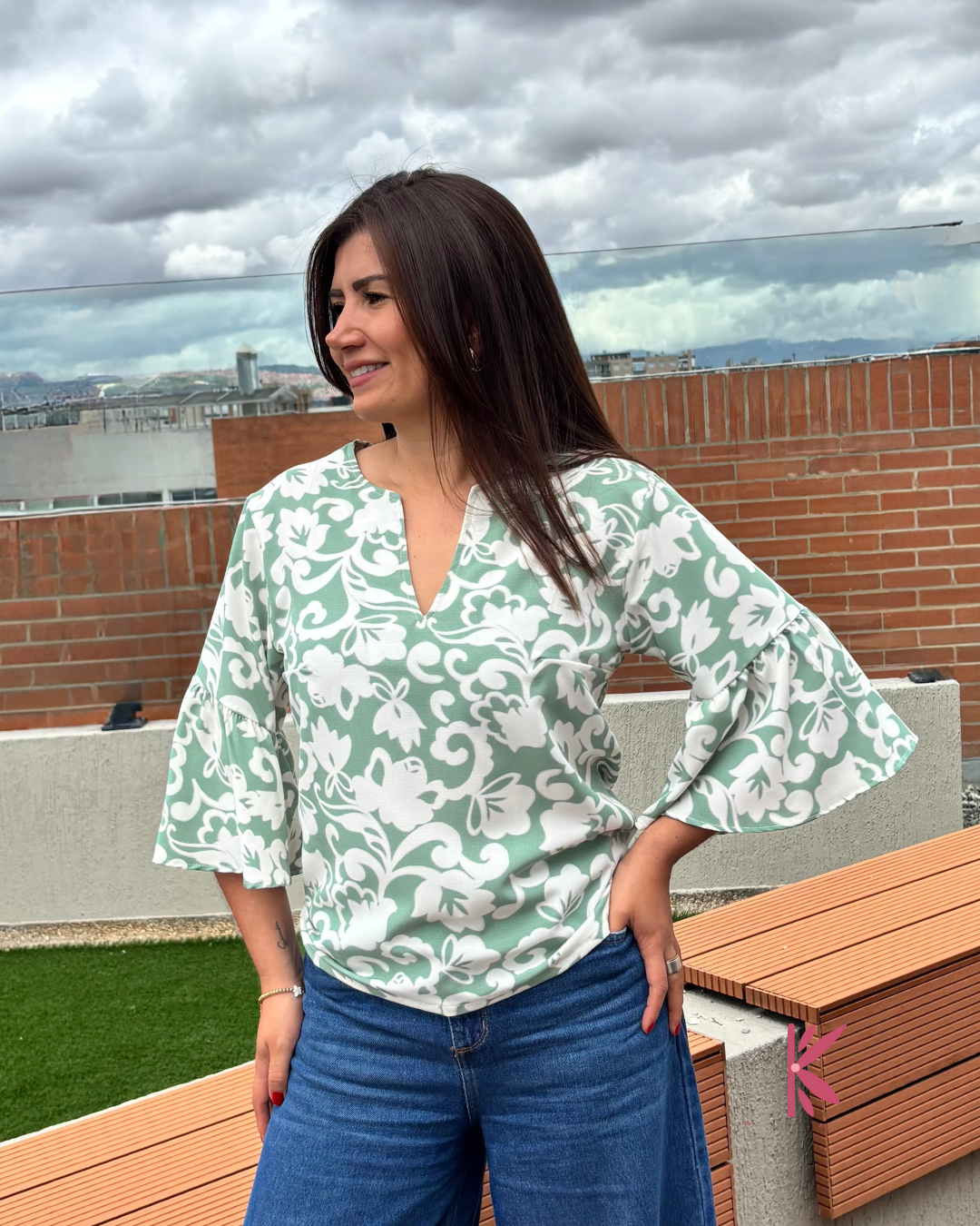 Blusa Manga Larga Lino - Manga Bolero