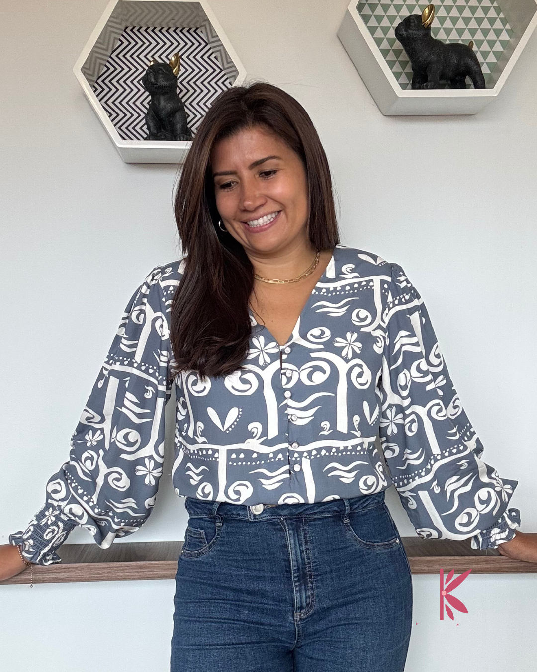 Blusa Manga Larga Chalis - Puño Resortado