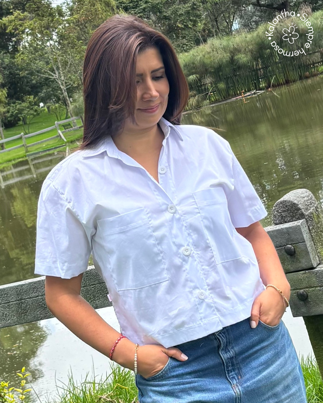 Blusa Manga Corta Popelina EVA