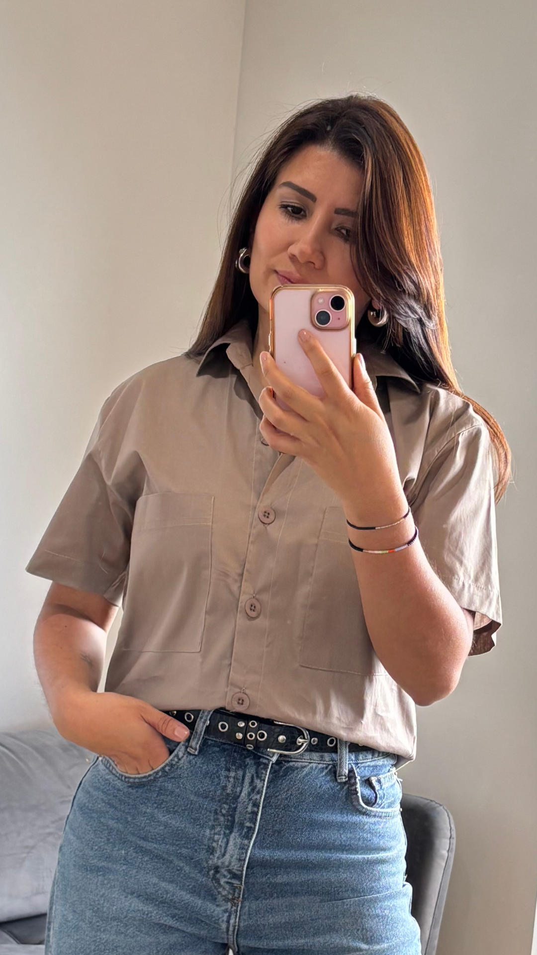 Blusa Manga Corta Popelina EVA