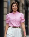 Blusa manga corta popelina licrada Lola