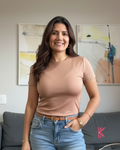 Blusa Manga Corta Basica licrada - Manuela