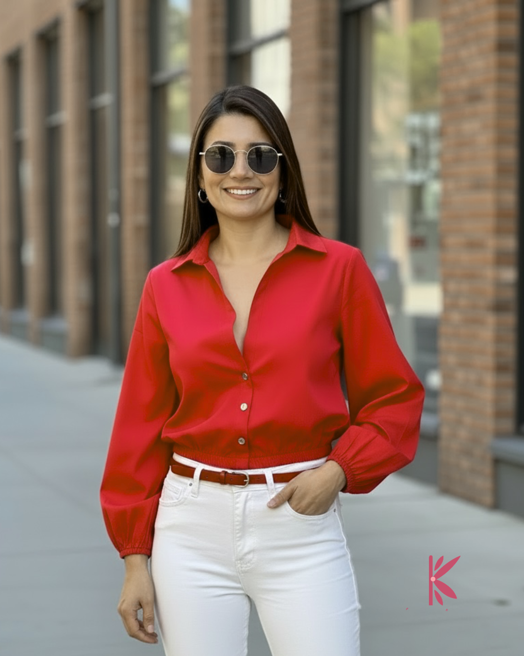Blusa Manga larga popelina - Catalina