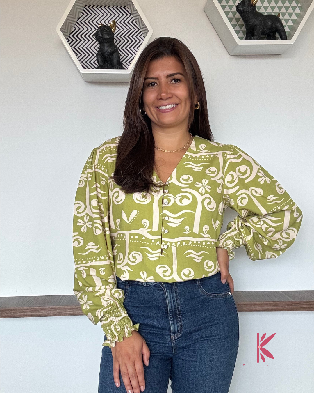 Blusa Manga Larga Chalis - Puño Resortado